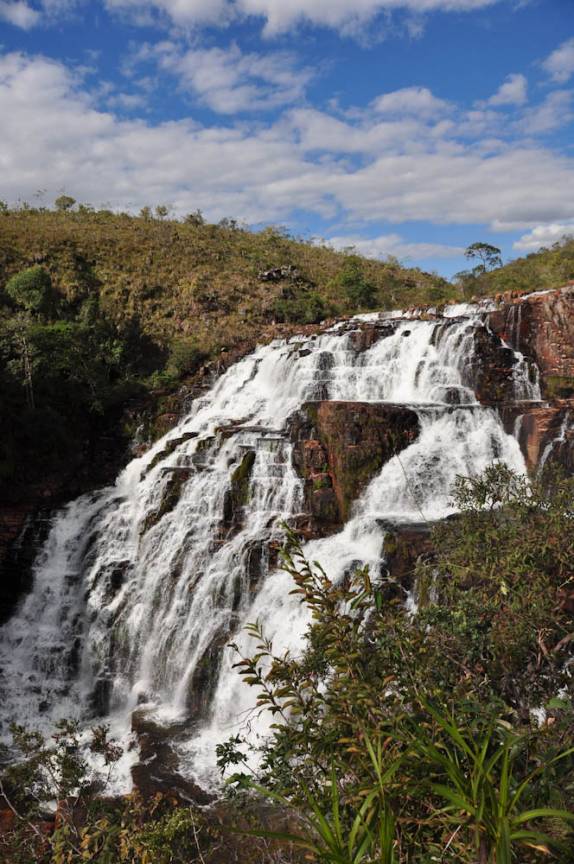 As muitas cachoeiras do Rio do Couro, na Chapada dos Veadeiros, região de Alto Paraíso - GO